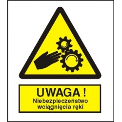EG-tablice „Ostrzeżenie przed zgnieceniem dłoni”